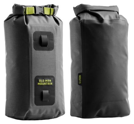 Old Man Mountain Dry Bag 5L Gepäcktasche für den Heckgepäckträger, Schwarz/Grau