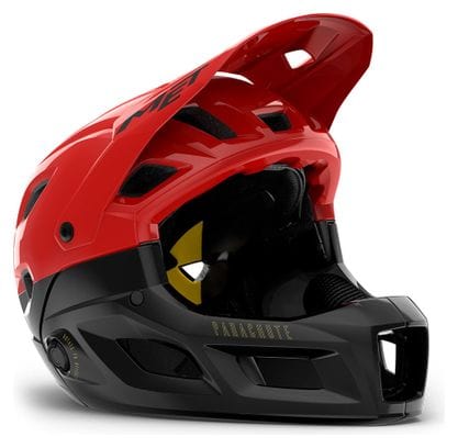 Remove chinguard Helmet Met Parachute MCR Mips Red/Black