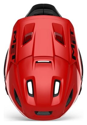 Casco con mentonera desmontable Met Parachute MCR Mips Rojo/Negro
