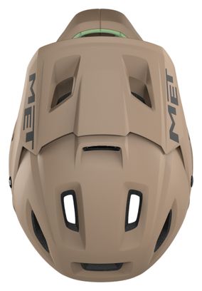 Met Parachute MCR Mips Beige/Groen Afneembare Kinband Helm