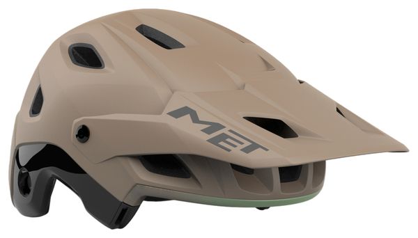 Met Parachute MCR Mips Beige/Groen Afneembare Kinband Helm