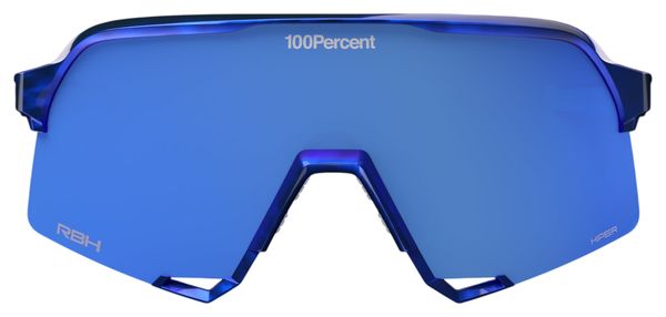 100% S3 RBH Gloss Blue Holographic Sunglasses with HiPER Royal