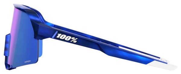 100% S3 RBH Gloss Blue Holographic Sunglasses with HiPER Royal