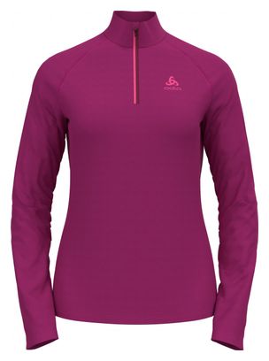 Vrouwen Odlo Besso Roze 1/2 Zip Thermische Fleece