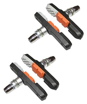 Porte patin frein vtt a vis deporte Newton 72mm orange-gris-noir type Shimano (2 paires)