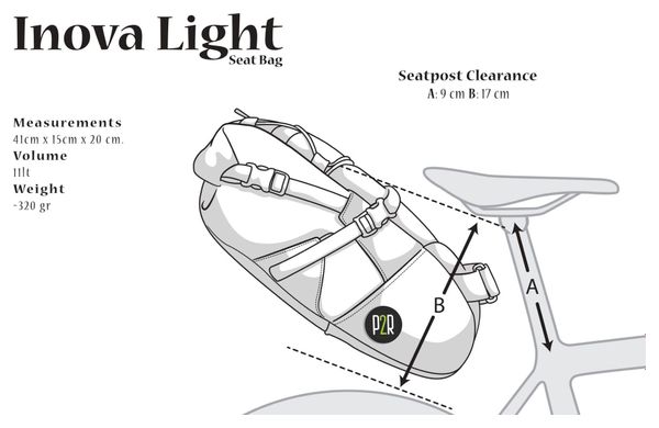 Pack2Ride Inova Light 11L Zadeltas Zwart