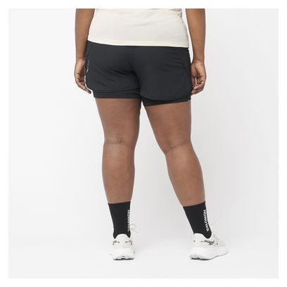 Salomon Cross Run Women's 2-in-1 Shorts Black