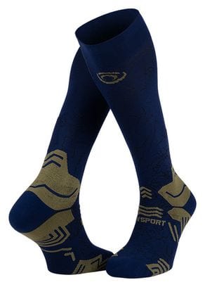 BV SPORT Trek GR Compression Navy/Khaki Trekking Socks
