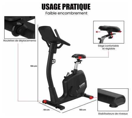 Vélo auto-alimenté - PERFORMER TFT - CARE - ergomètre connecté