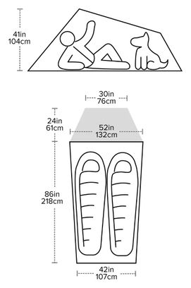 Tente Big Agnes C Bar 2 Vert 2 personnes