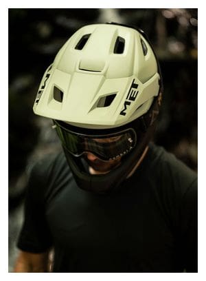 Casque avec Mentonnière Amovible Met Parachute MCR Mips Vert/Noir