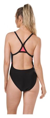 Speedo E10 Boom Placement thinstrap Women Swimsuit Black Red