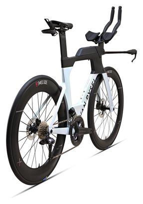 Van Rysel XCR Tri Triathlon Bicicletta Shimano Ultegra Di2 12S 700 mm Bianco Olografico 2025