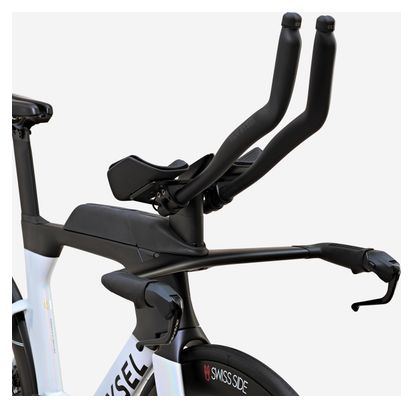 Van Rysel XCR Tri Triathlon Bicicletta Shimano Ultegra Di2 12S 700 mm Bianco Olografico 2025