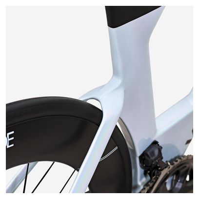 Van Rysel XCR Tri Triathlon Bicicletta Shimano Ultegra Di2 12S 700 mm Bianco Olografico 2025