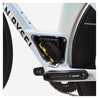 Van Rysel XCR Tri Triathlon Bicicletta Shimano Ultegra Di2 12S 700 mm Bianco Olografico 2025