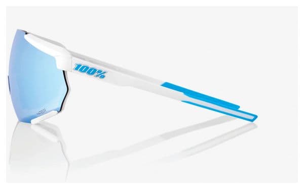 Gafas 100% Racetrap 3.0 - SE Movistar Team White - Lentes de espejo multicapa azul Hiper