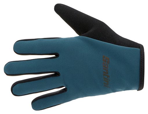 Santini Gravel Blue MTB Long Gloves