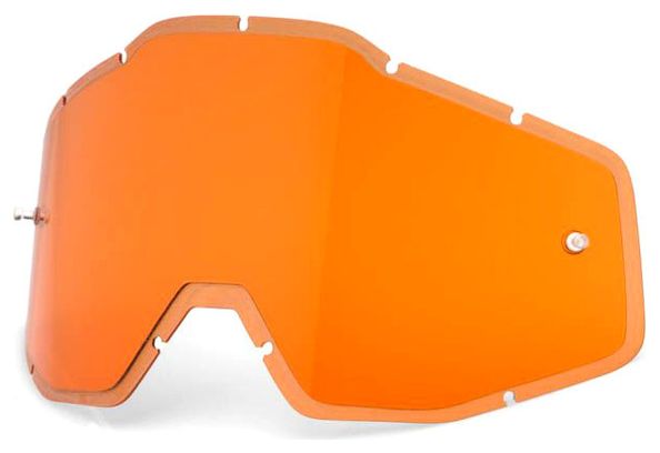 100% RACECRAFT, ACCURI and STRATA Anti Fog Lenses - HiPER Orange