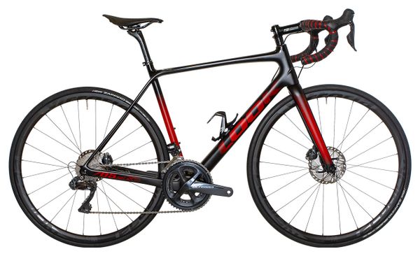 Prodotto ricondizionato - Look 785 Huez Shimano Ultégra DI2 11V Nero Rosso Lucido/Mat 2020 M Bici da Strada