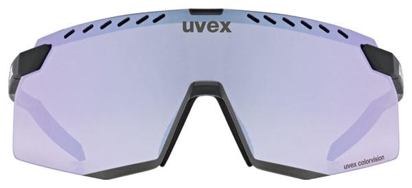 Uvex Pace Stage CV Glasses Black/Mirror Pink lenses