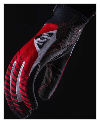 Ein Paar lange Handschuhe Five Race Rot Schwarz Weiß