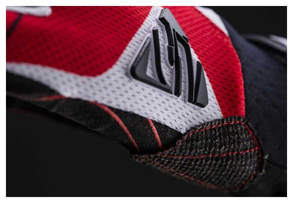 Ein Paar lange Handschuhe Five Race Rot Schwarz Weiß