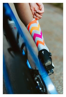 Incylence Waves Electric Socks White/Orange