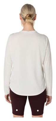 Maillot manches longues Asics Fujitrail Logo Blanc Femme