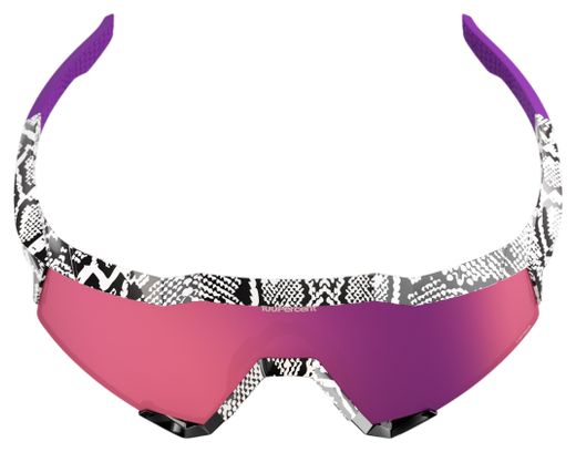Lunettes 100% Speedcraft Elly 3 White Venom HiPer Violet Miroir