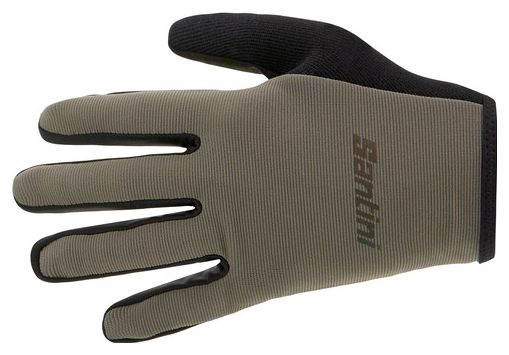 Lange MTB-Handschuhe Santini Gravel Grau
