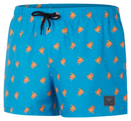 Pantalones cortos de natación de ocio con estampado ecológico Azul/Amarillo