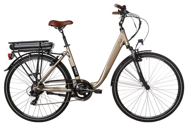 Vélo de Ville Électrique Mixte Bicyklet Claude Shimano Tourney 7V 500 Wh 700 mm Beige Marron