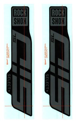 Kit Stickers pour Fourche RockShox SID SL Select+ 29'' Gris Noir