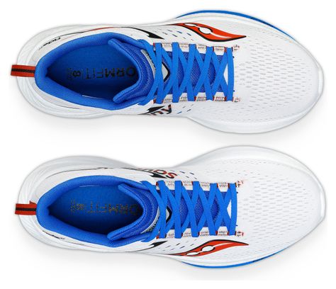 Chaussures de Running Saucony Ride 17 Blanc Bleu Rouge