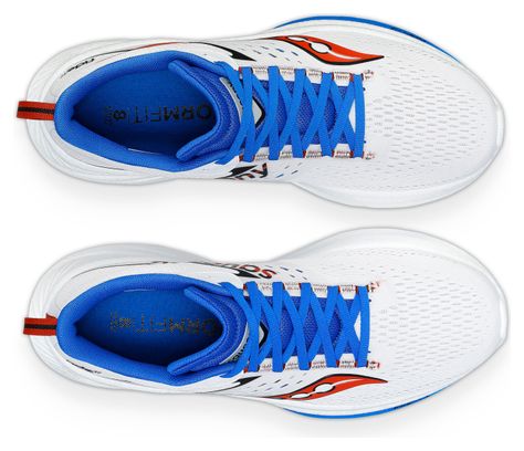 Running Shoes Saucony Ride 17 White Blue Red