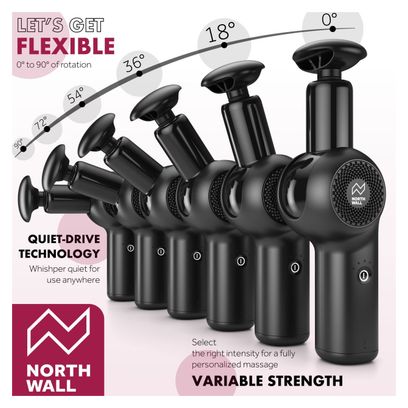 Pistolet de massage Northgun FLEX Noir - Massage Gun Professionel