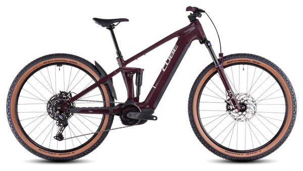 VTT Électrique Tout-Suspendu Cube Stereo Hybrid One22 Pro 600 Shimano Cues 10V 600 Wh 29'' Rouge Amarone 2025