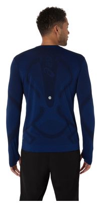 Asics Road Seamless Long Sleeve Jersey Blue Men