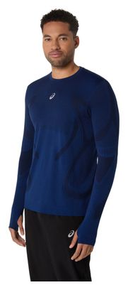 Asics Road Seamless Long Sleeve Jersey Blue Men