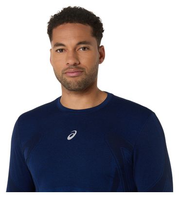 Asics Road Seamless Long Sleeve Jersey Blue Men