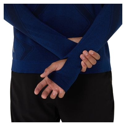Asics Road Seamless Long Sleeve Jersey Blue Men
