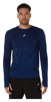 Asics Road Seamless Long Sleeve Jersey Blue Men