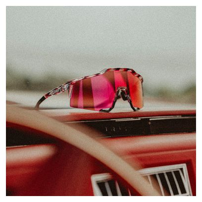 Lunettes 100% Speedcraft FDJ Gloss Translucent Red/Blue Fire Red Miroir