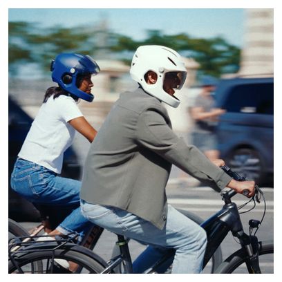 Virgo Integral Mips Blu - Casco Integrale Urbano con visiera e luce posteriore