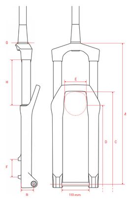 Fourche DT Swiss F 535 One 29'' | Boost 15x110 mm | Offset 51 mm | L2 Remote | Noir