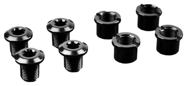 AbsoluteBlack 4 lange Alu-Torx-Schornsteinschrauben-Kit