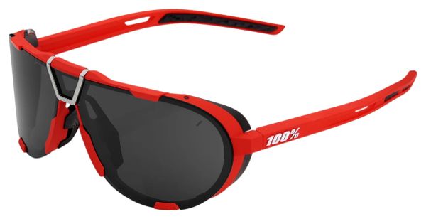 100% Westcraft Soft Tact Red Sunglasses - Black Mirrored Lenses