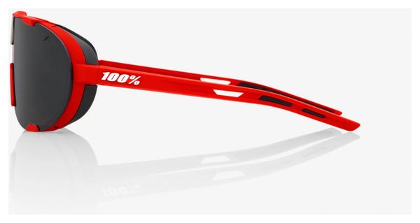 100% Westcraft Soft Tact Red Sunglasses - Black Mirrored Lenses
