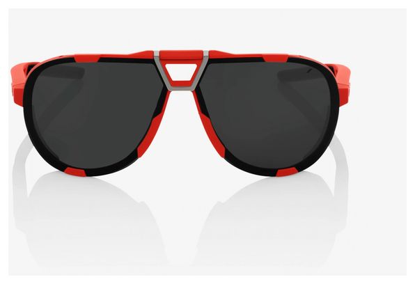 100% Westcraft Soft Tact Rote Sonnenbrille - Schwarze verspiegelte Gläser